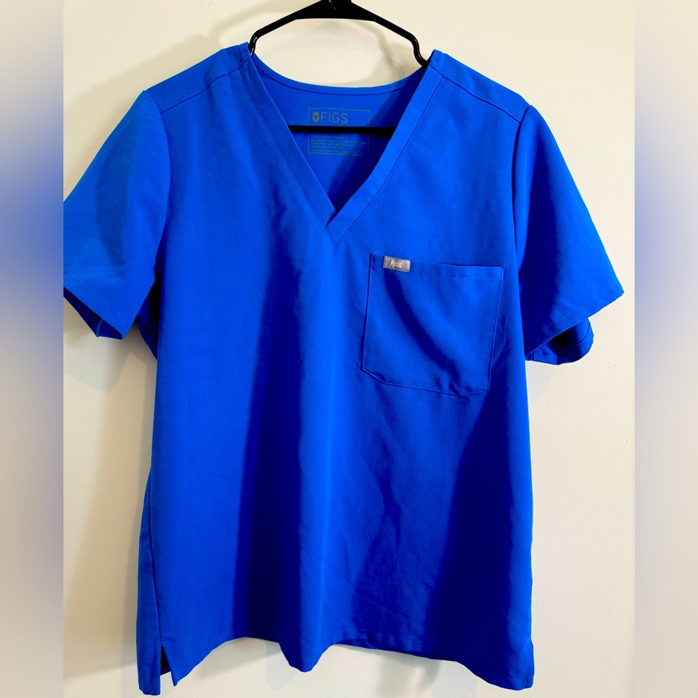 Figs Catarina Royal Blue Scrub Top